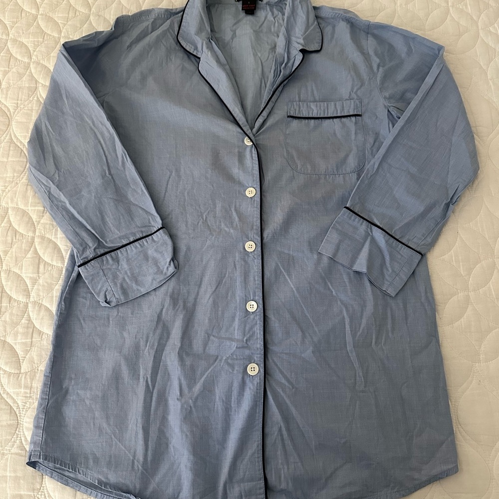 J. Crew Light Blue Button Down pajama shirt dress